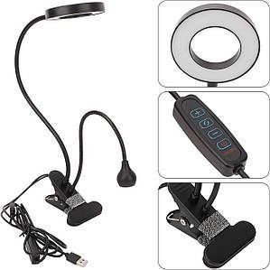 Лампа 2в1 Clip-on UV/LED (прищепка) Чёрная 22976 фото